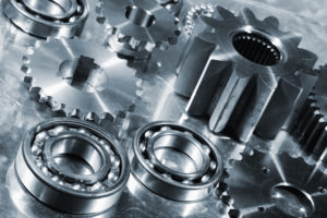titanium and steel ball-bearings and gears, aerospace engineering parts